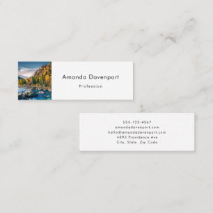 Fluss und Gebirge Landschaftliches Foto Mini Visitenkarte