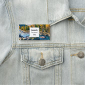 Fluss und Gebirge Landschaftliches Foto Namensschild (Beispiel)