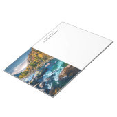 Fluss und Gebirge Landschaftliches Foto Notizblock (angewinkelt)