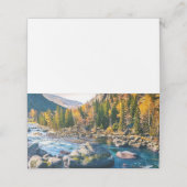 Fluss und Gebirge Landschaftliches Foto Platzkarte (Außenseite Aufgefaltet)