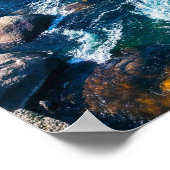 Fluss und Gebirge Landschaftliches Foto Poster (Ecke)