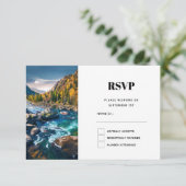 Fluss und Gebirge Landschaftliches Foto RSVP Karte (Stehend Vorderseite)