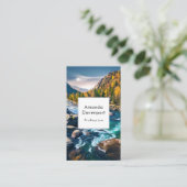 Fluss und Gebirge Landschaftliches Foto Visitenkarte (Stehend Vorderseite)