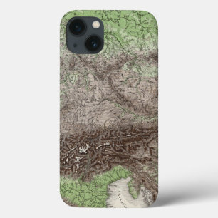Fluss-und Gebirgskarte von Deutschland Case-Mate iPhone Hülle