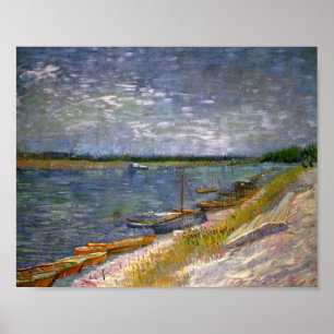 Fluss- und Ruderboote Van Gogh Fine Art Poster