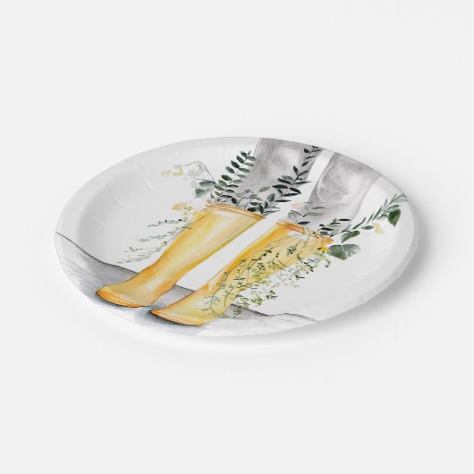 Fluss und Wachstum I Pappteller (Schrägansicht)