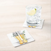 Fluss und Wachstum I Rechteckiger Pappuntersetzer (Vor Ort)