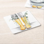 Fluss und Wachstum I Rechteckiger Pappuntersetzer (angewinkelt)