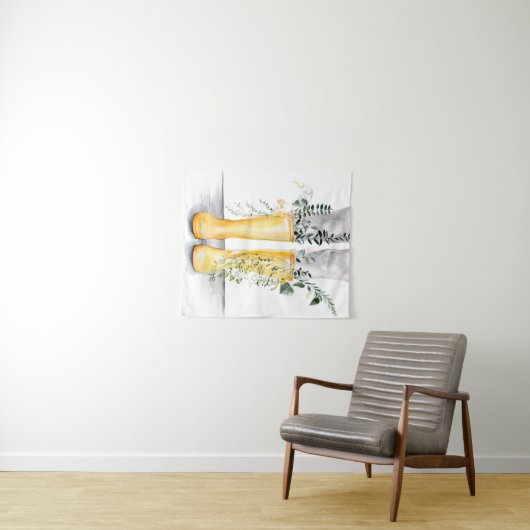 Fluss und Wachstum I Wandteppich (Beispiel (Horizontal))