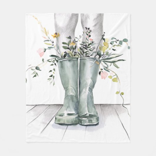 Fluss und Wachstum II Fleecedecke (Vorderseite)