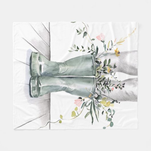 Fluss und Wachstum II Fleecedecke (Vorderseite (Horizontal))