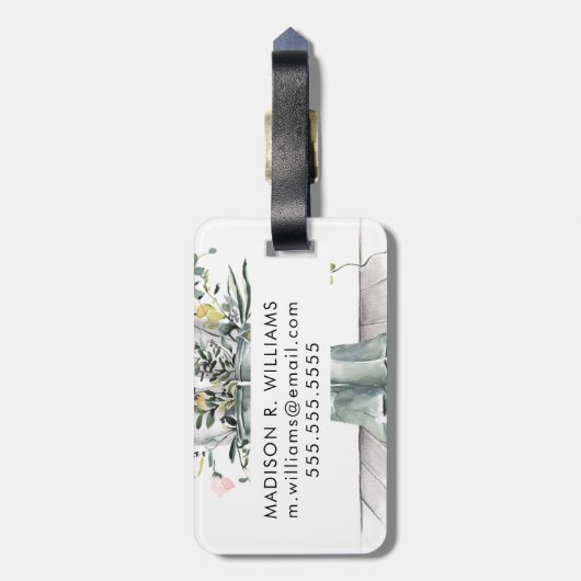 Fluss und Wachstum II Gepäckanhänger (Rückseite vertikal)