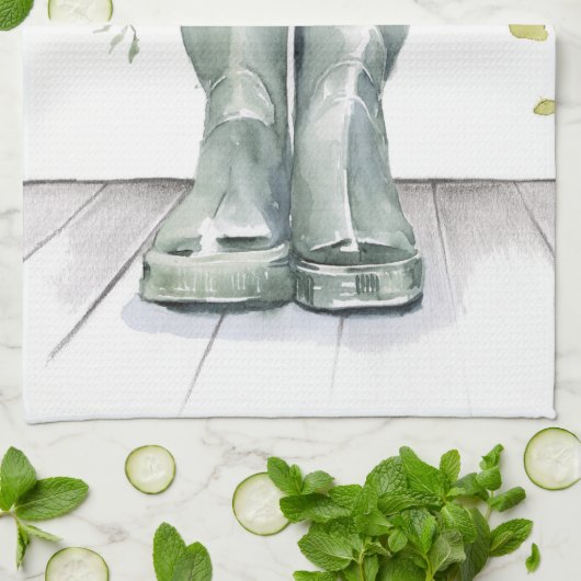 Fluss und Wachstum II Geschirrtuch (Gefaltet)