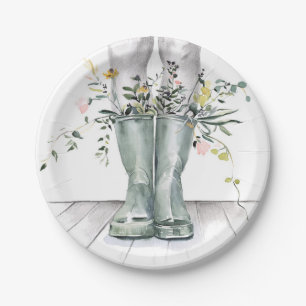 Fluss und Wachstum II Pappteller