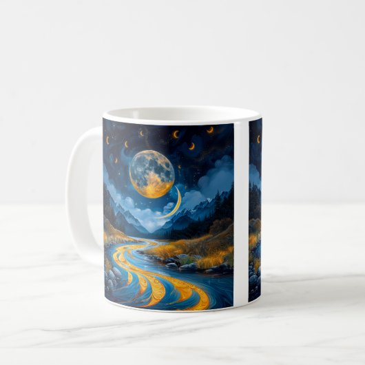 Fluss und Wälder Kaffeetasse (Vorderseite Links)
