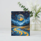 Fluss und Wälder Postkarte (Stehend Vorderseite)