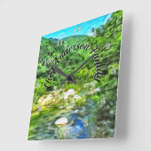 Fluss Vallarta South 0366 Quadratische Wanduhr (Winkel)