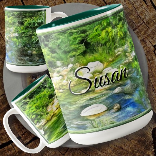 Fluss Vallarta South 0366 Zweifarbige Tasse