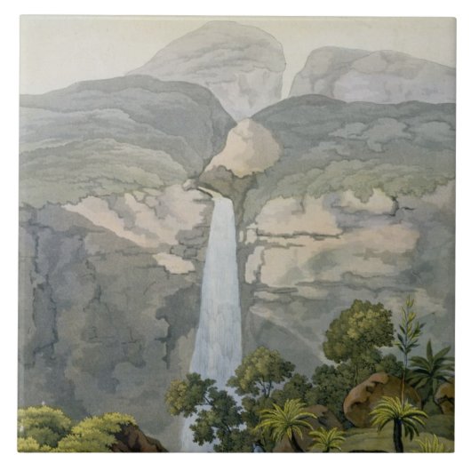 Fluss Vinagre Wasserfall, nahe dem Puraci Vulkan, Fliese (Vorderseite)