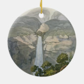 Fluss Vinagre Wasserfall, nahe dem Puraci Vulkan, Keramik Ornament (Hinten)