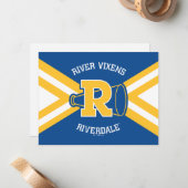 Fluss Vixens Cheer Uniform Mitteilungskarte (Vorderseite/Rückseite Beispiel)