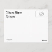 Fluss Vltava Postkarte (Rückseite)