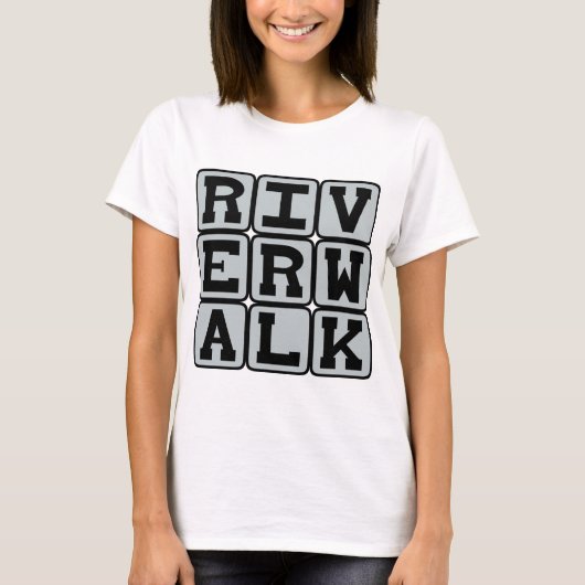 Fluss Walk, San Antonio Strip T-Shirt (Vorderseite)