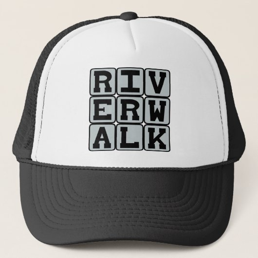 Fluss Walk, San Antonio Strip Truckerkappe (Vorderseite)