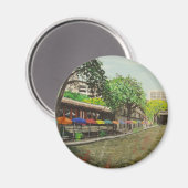 Fluss Walk San Antonio, TX Malerei Magnet (Vorderseite/Rückseite)