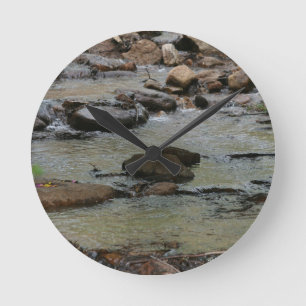 Fluss Wasser Runde Wanduhr