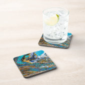 Fluss Wasser und Steine abstrakt Getränkeuntersetzer (Rechte Seite)
