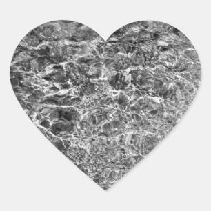 Fluss Water Ripples Herz-Aufkleber