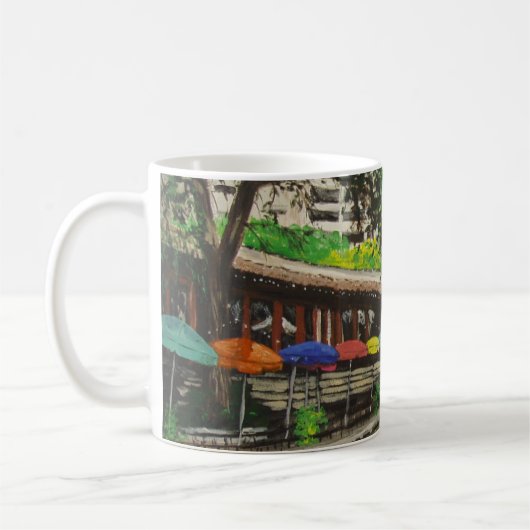 Fluss-Weg San Antonio, TX Malerei Kaffeetasse (Links)