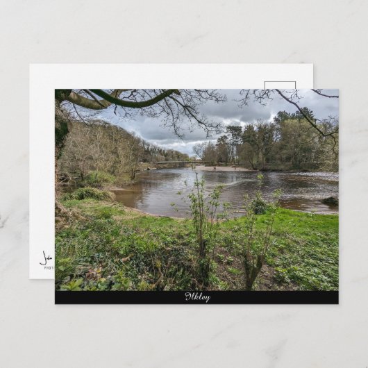 Fluss Wharfe Postkarte (Vorne/Hinten)