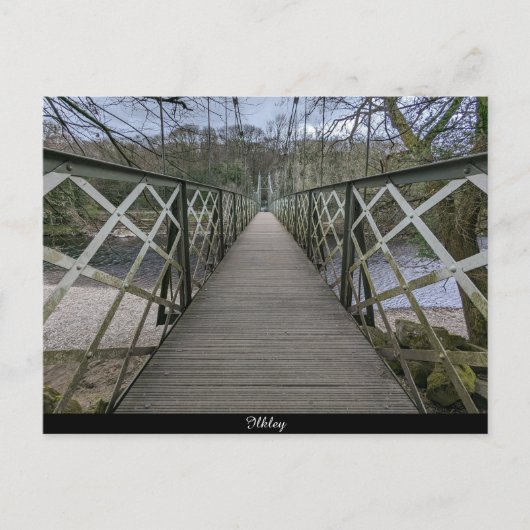 Fluss Wharfe Postkarte (Vorderseite)