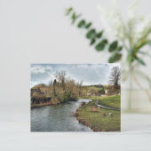 Fluss Wye in Bakewell Postkarte (Stehend Vorderseite)