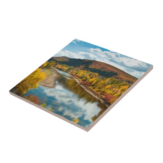 Fluss Yampa im Herbst Fliese (Seite)