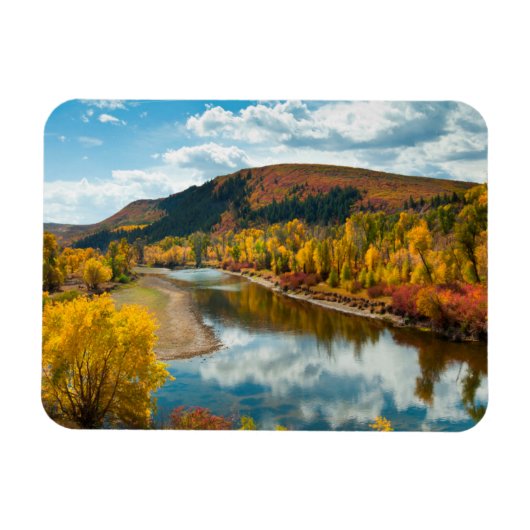 Fluss Yampa im Herbst Magnet (Horizontal)