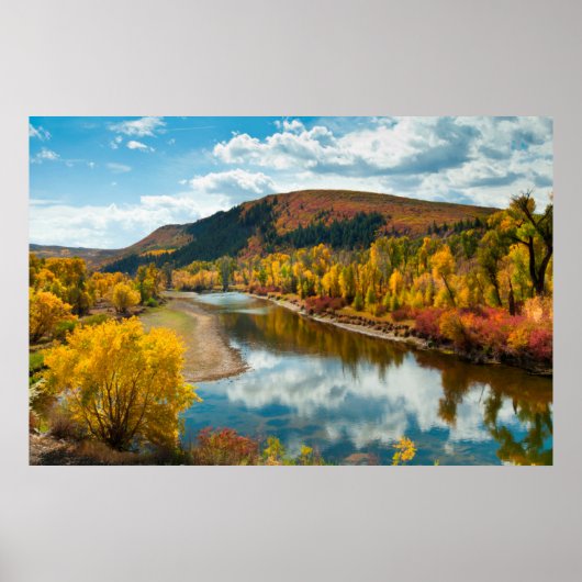 Fluss Yampa im Herbst Poster (Vorne)