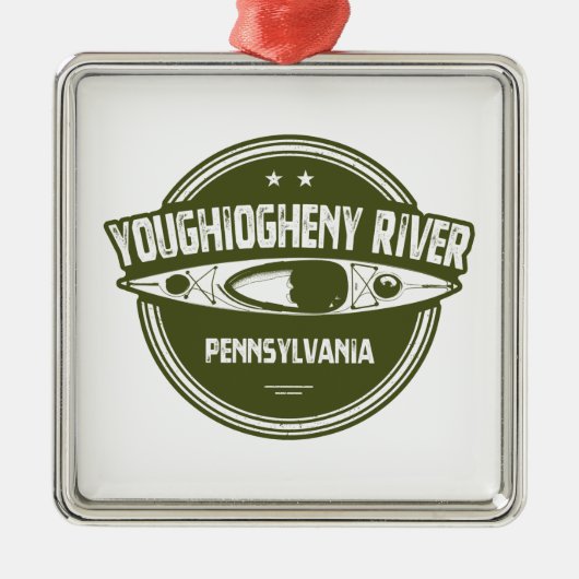 Fluss Youghiogheny, Pennsylvania Ornament Aus Metall (Vorne)