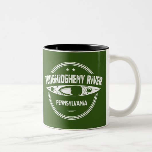 Fluss Youghiogheny, Pennsylvania Zweifarbige Tasse (Rechts)