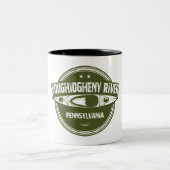 Fluss Youghiogheny, Pennsylvania Zweifarbige Tasse (Mittel)