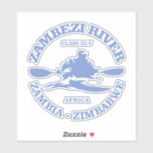 Fluss Zambezi (rd) Aufkleber (Blatt)