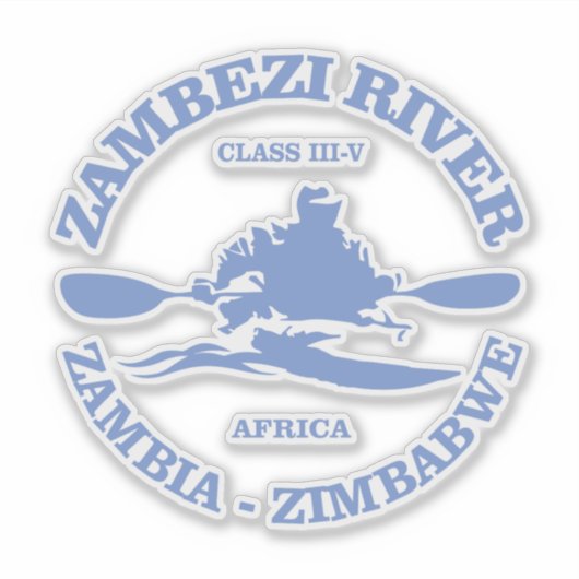 Fluss Zambezi (rd) Aufkleber (Vorderseite)