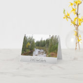 Fluss zwischen den Evergreens - Sympathy Card Karte (Gelbe Blume)