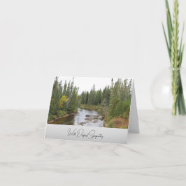 Fluss zwischen den Evergreens - Sympathy Card Karte