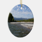 Flussabwärts auf dem Snake River I Keramik Ornament (Rechts)