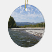 Flussabwärts auf dem Snake River I Keramik Ornament (Links)