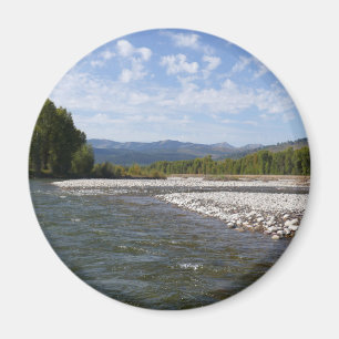 Flussabwärts auf dem Snake River I Magnet