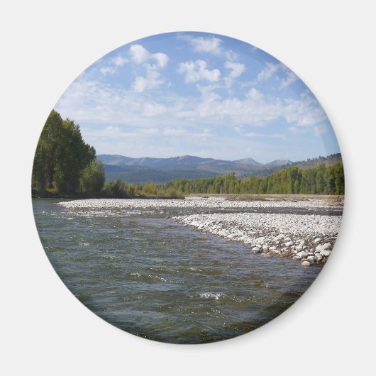 Flussabwärts auf dem Snake River I Magnet (Vorne)